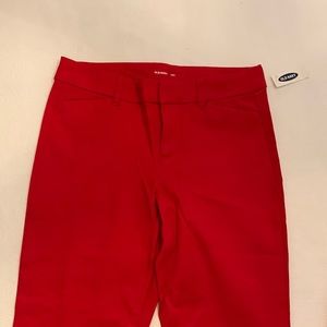 Old Navy Pixie Pants, Business Pants, Ankle Cropped, Red, never worn